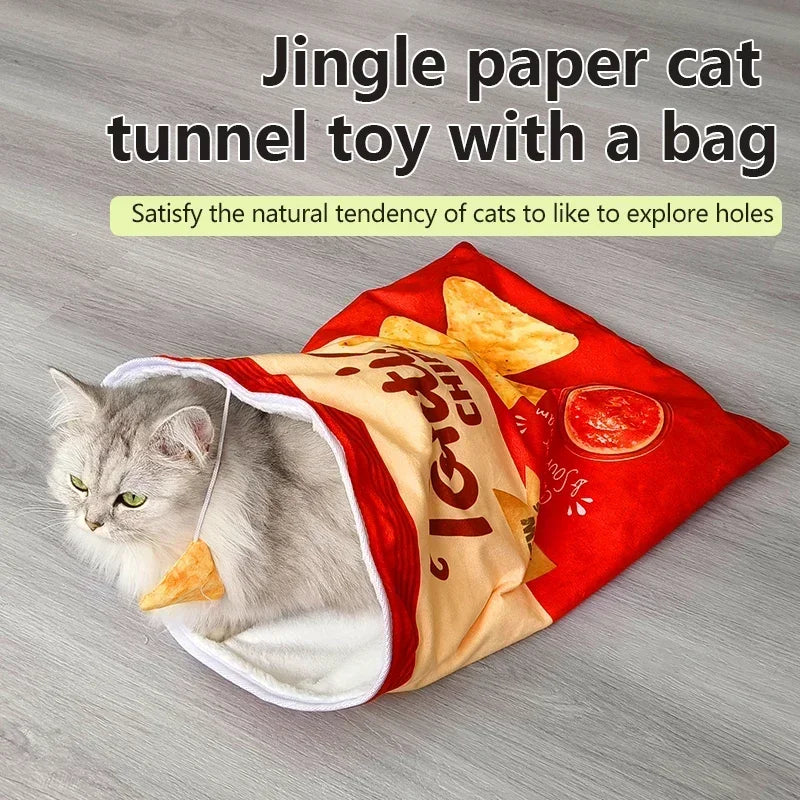 Collapsible Interactive Cat Tunnel With Plush Ball Toy