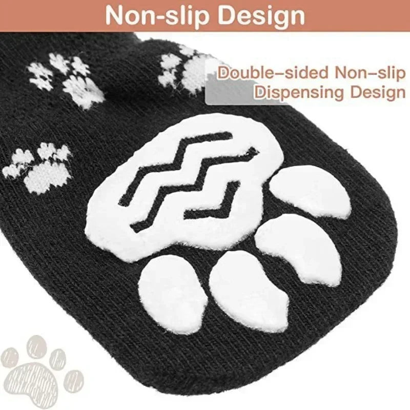 Soft Anti Slip Cotton Dog Socks For Indoor Paw Protection