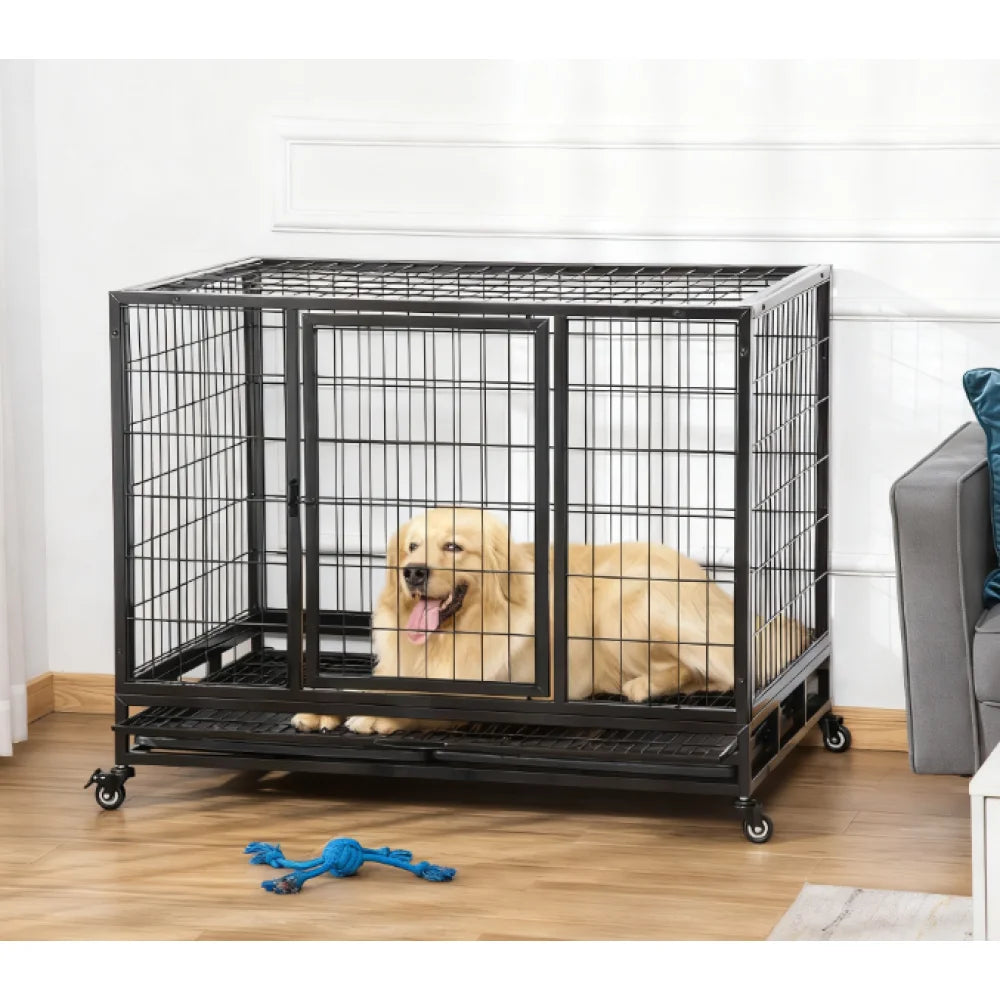 Weatherproof Wooden Dog House With Porch And Elevated Floor