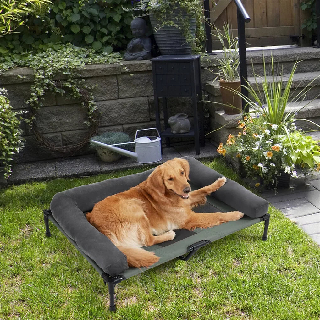 BINGOPAW Elevated Pet Cot With Breathable Cooling Mesh Top
