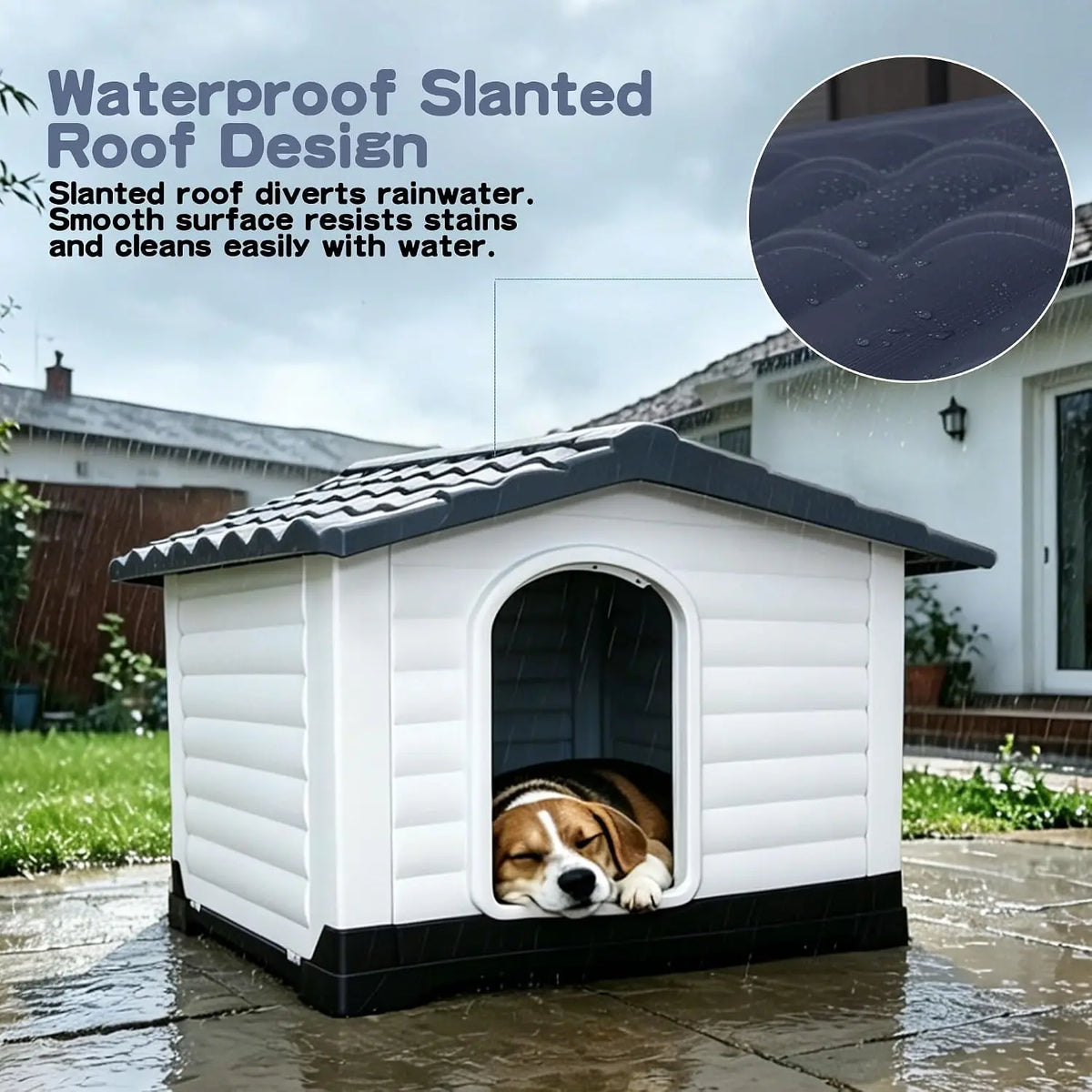 Twister Waterproof Two Door Elevated Pet House For Dogs