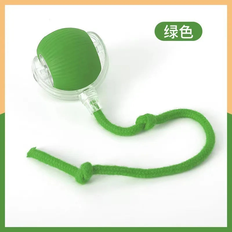 Automatic Led Cat Interactive Ball Toy With Rope Tail