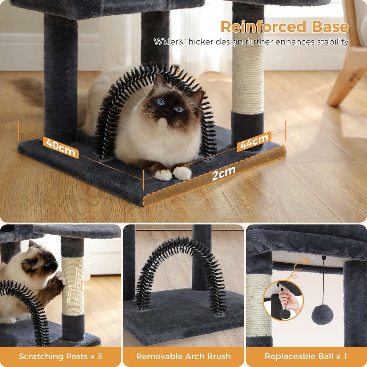PAWZ Road Four Tier Cat Condo Featuring Hammock And Posts