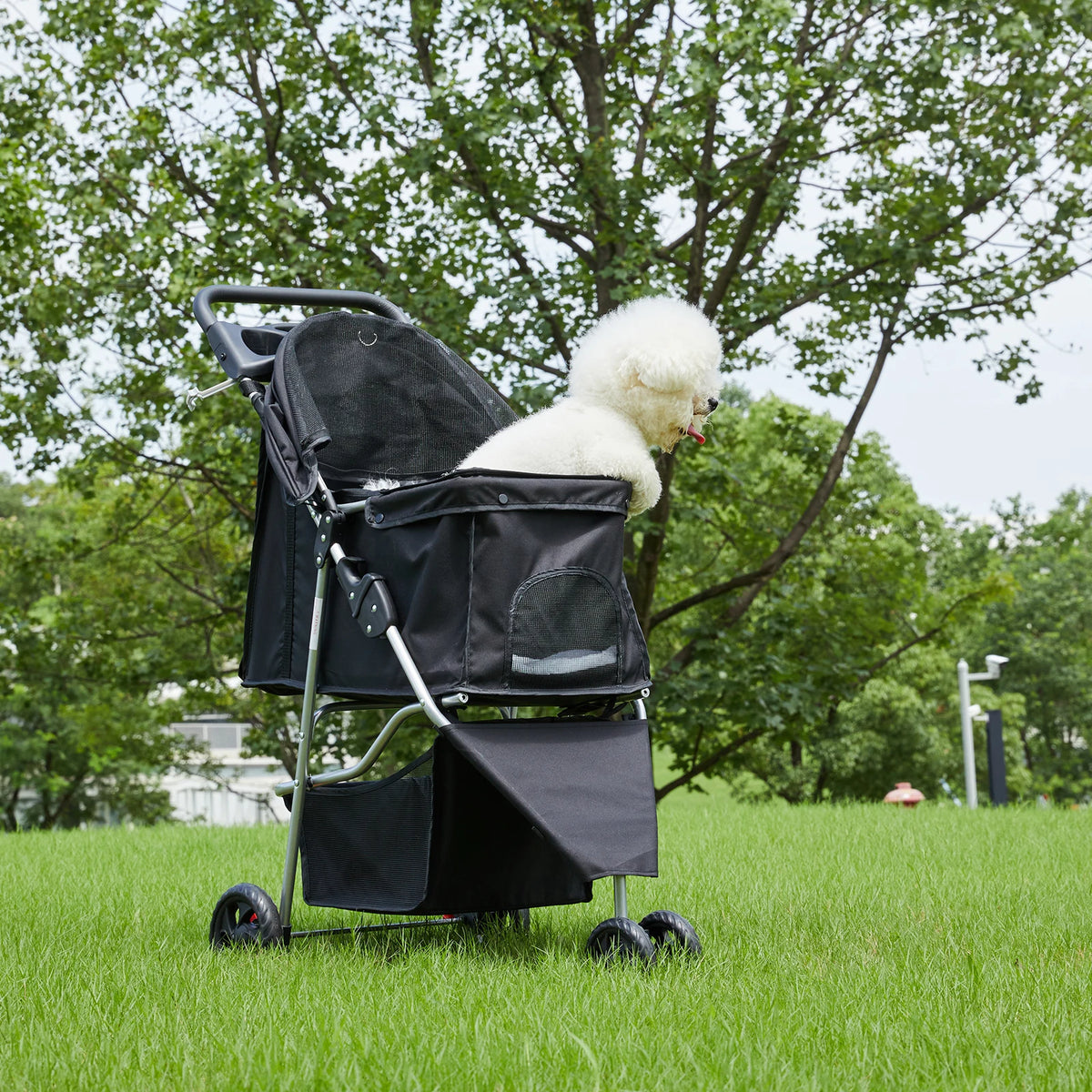 Dumos 3 Wheels Foldable Pet Stroller For Dogs And Cats
