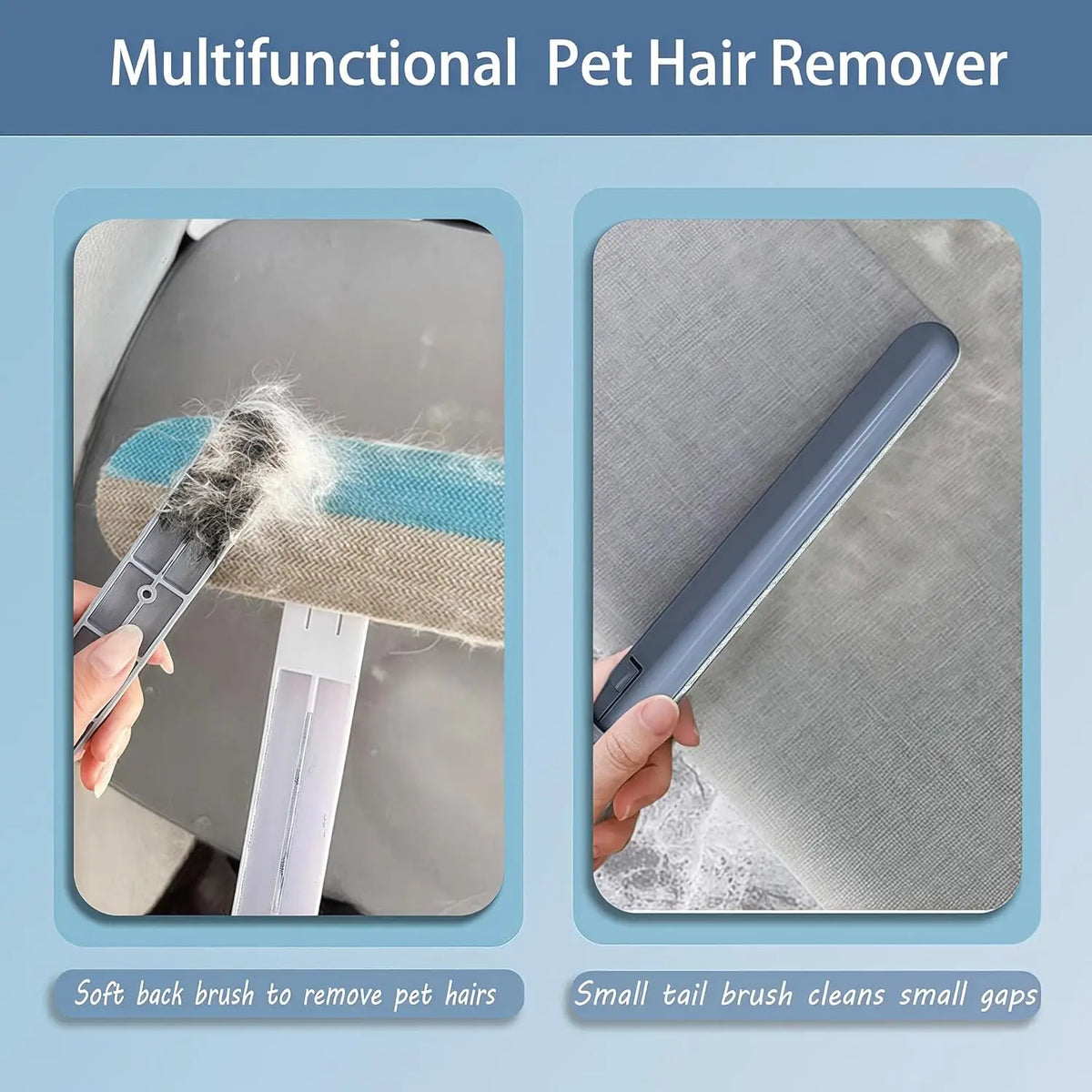 4In1 Pet Hair Remover for Furniture Car Carpet Lint Tool