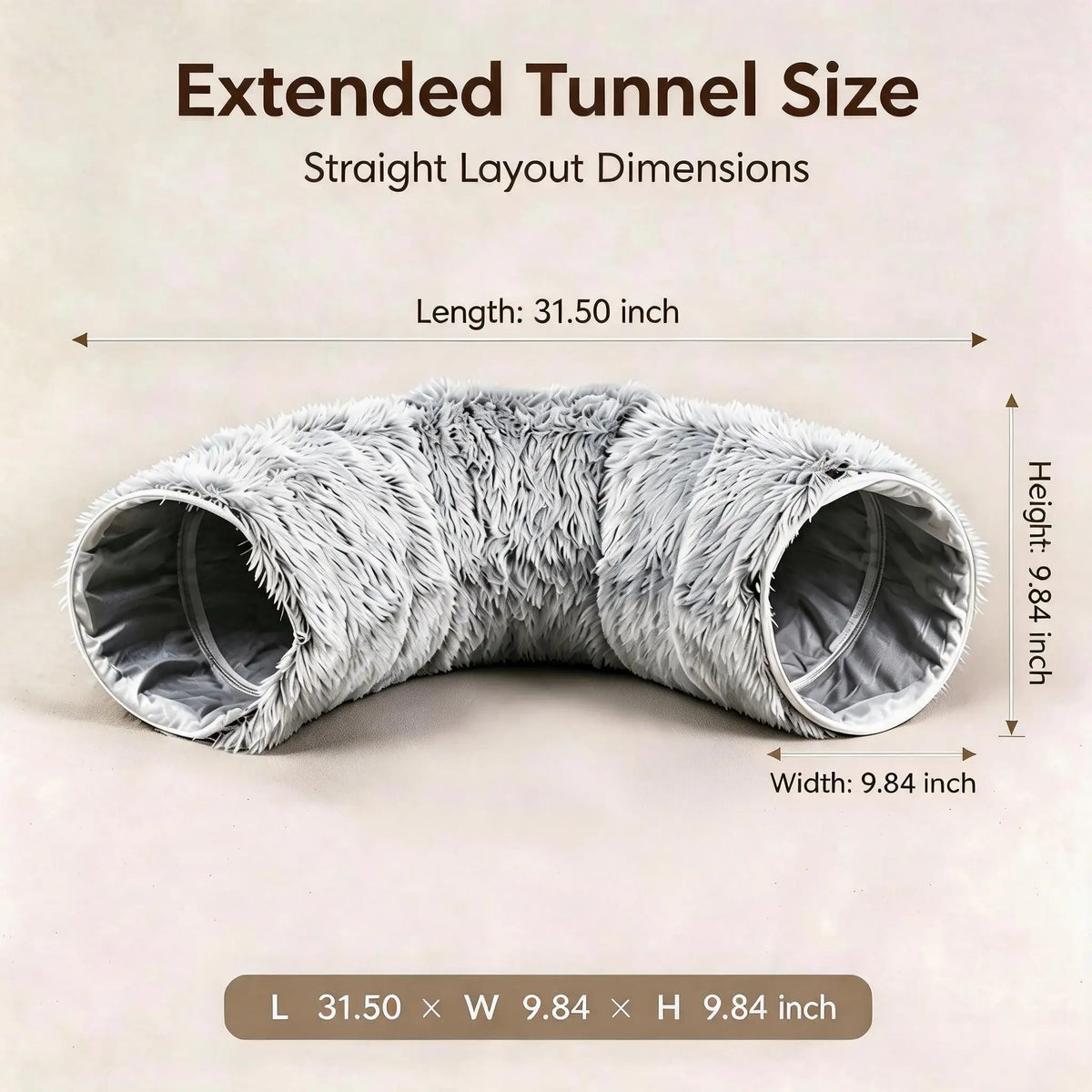Premium Collapsible Cat Tunnel Bed With Donut Plush Cave