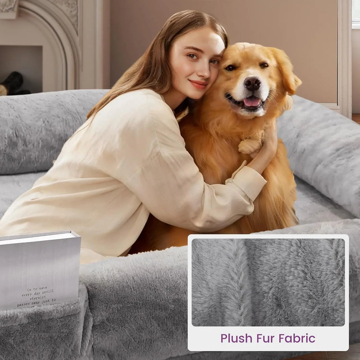 Premium Cotton Platform Bed For Adults And Dogs With Support