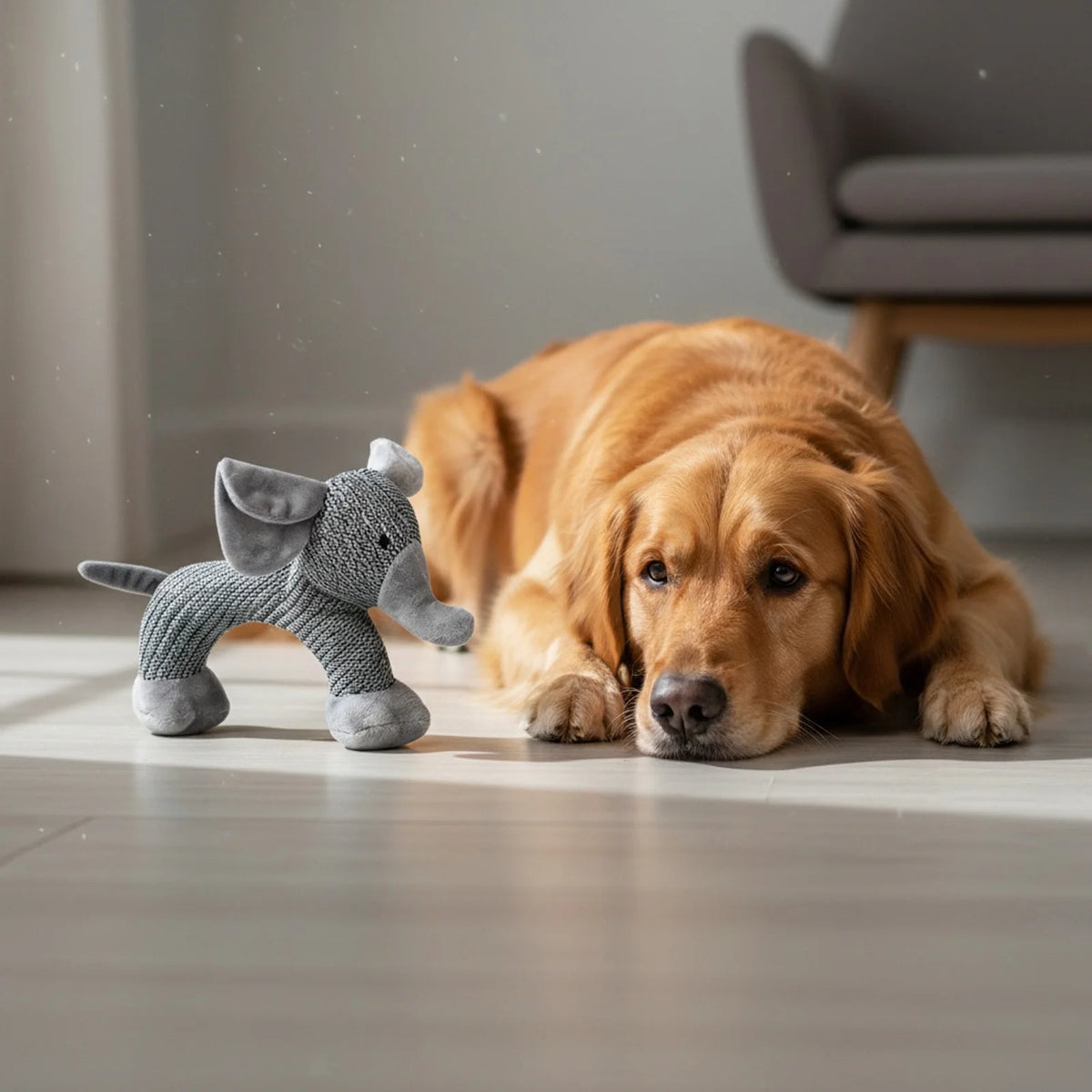 Interactive Plush Squeaky Dog Toy With Cute Animal Shape Design