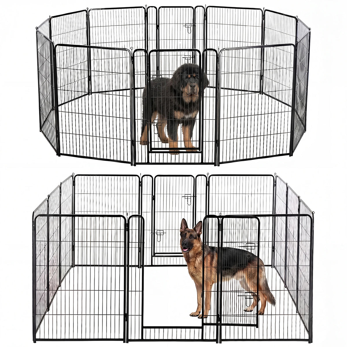 JHK Metal Foldable Pet Playpen For Yard And Outdoor Use