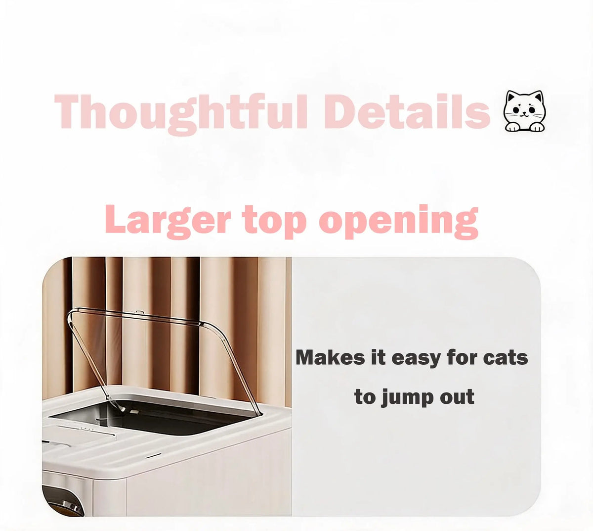 Gaomon Covered Cat Litter Box With Odor Control Slide Tray