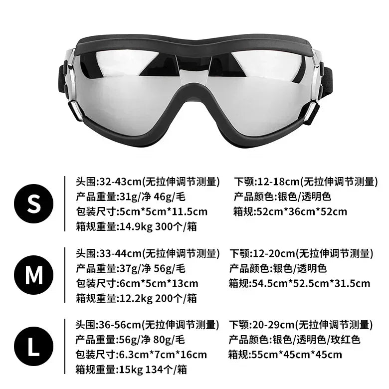 Premium Ventilated Dog Goggles With UV And Dust Protection