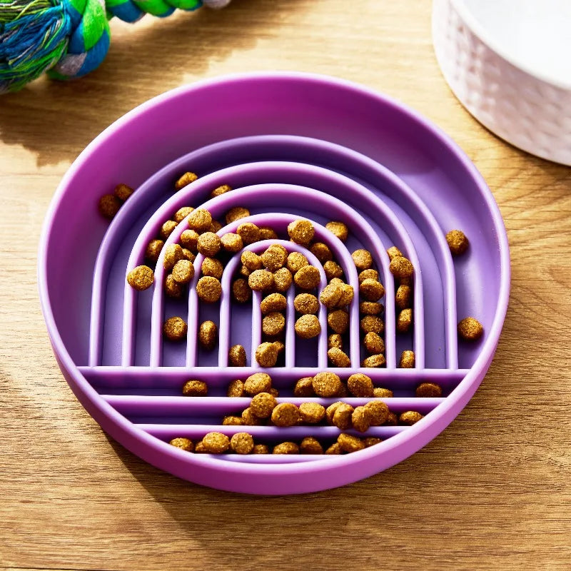 Premium Silicone Slow Feeder Bowl For Pets Recess Bowl Design