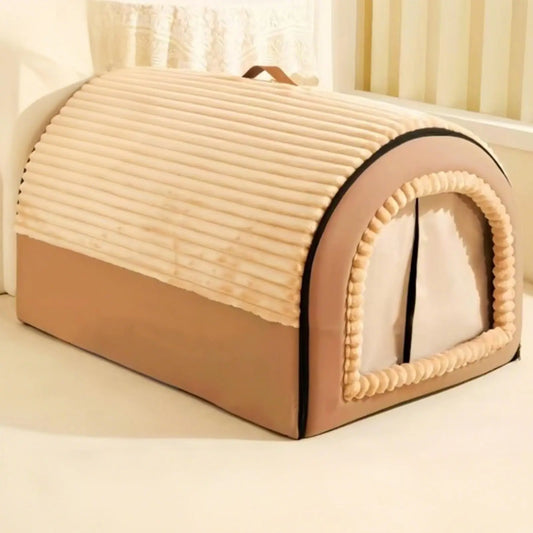 Comfortable Enclosed Cat Cave Bed With Removable Washable Nest