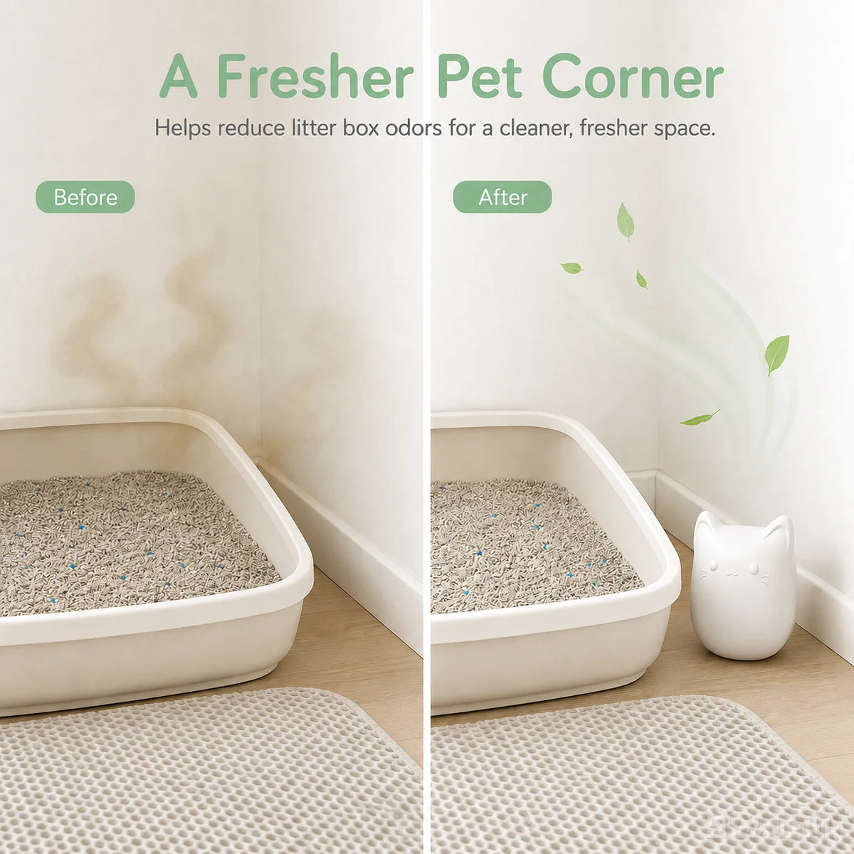 Cat Litter Box Deodorizer Tablets For Pet Safe Odor Elimination