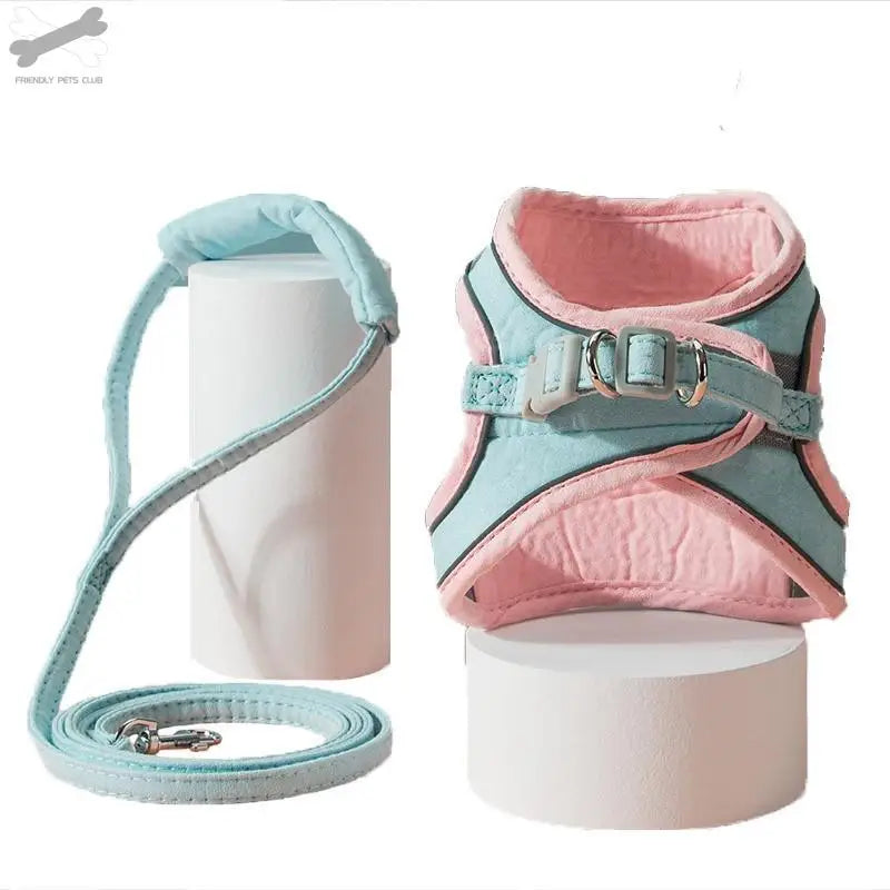 Reflective Nylon Vest Harness For Secure Night Pet Walking