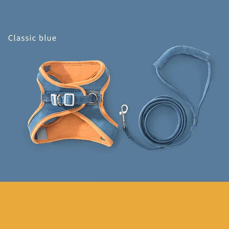Reflective Nylon Vest Harness For Secure Night Pet Walking