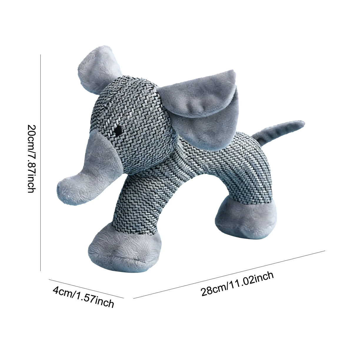 Interactive Plush Squeaky Dog Toy With Cute Animal Shape Design