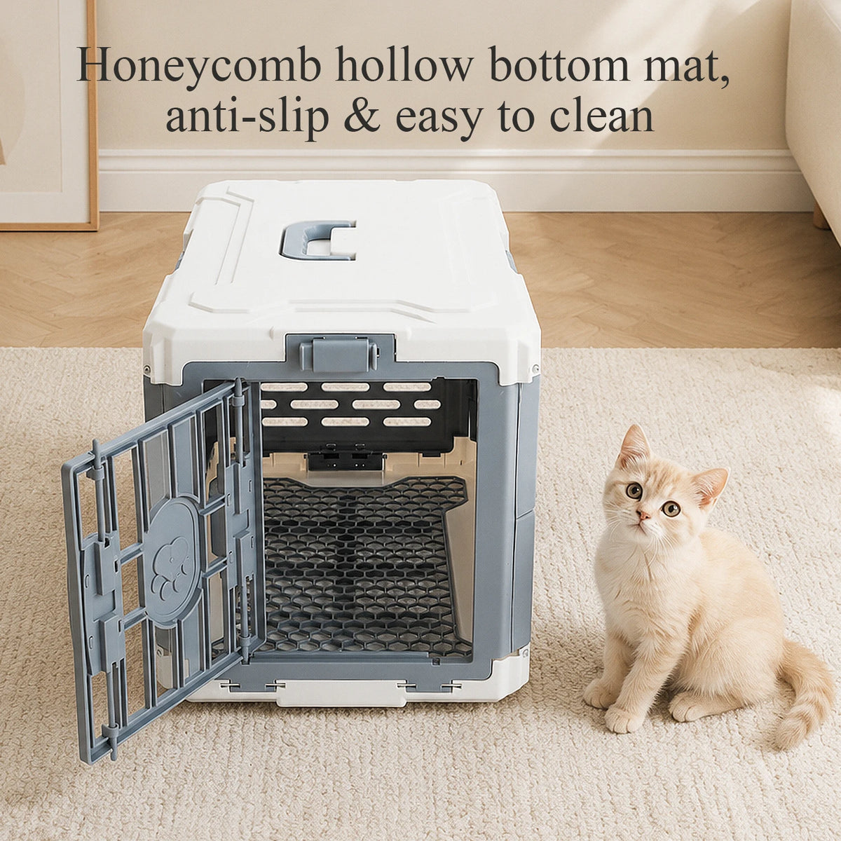 PAWZ Road Foldable Pet Travel Crate With Secure Lock Door