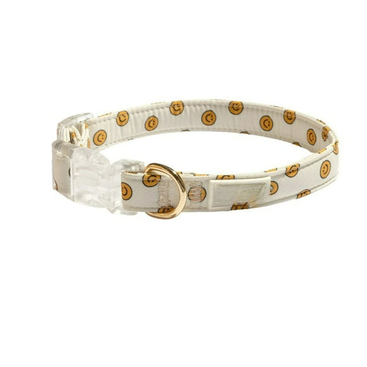 Adjustable Smiley Face Polyester Fashion Dog Collar