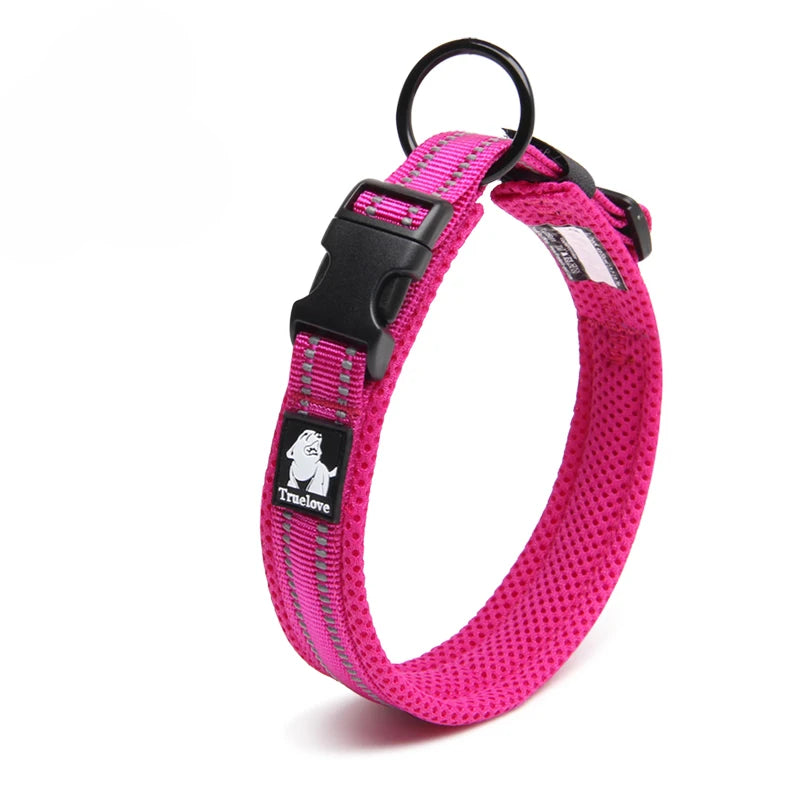 Winhyepet Padded Nylon Dog Collar With Comfortable Reflective Buckle