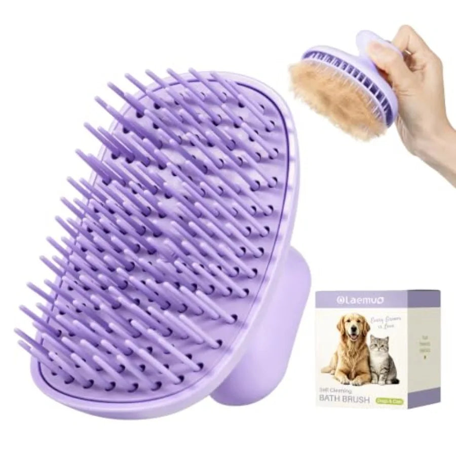 Oleamuo Self Cleaning Dog Scrubber Grooming One Click Hair Release