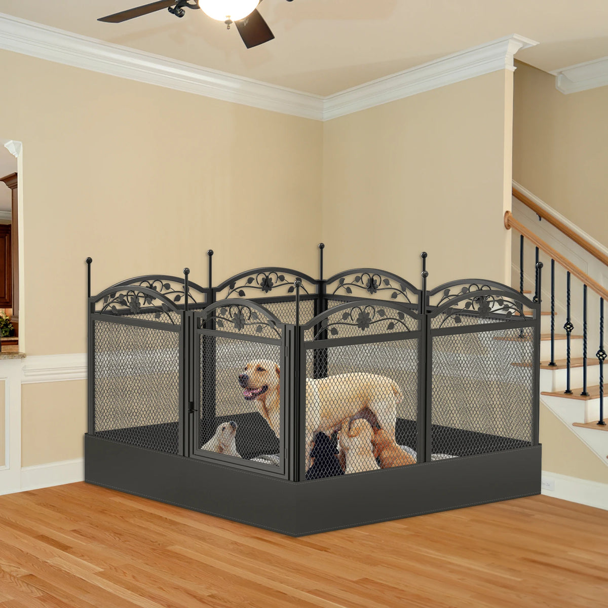 Bingopaw 8 Panel Heavy Duty Metal Dog Playpen Fence