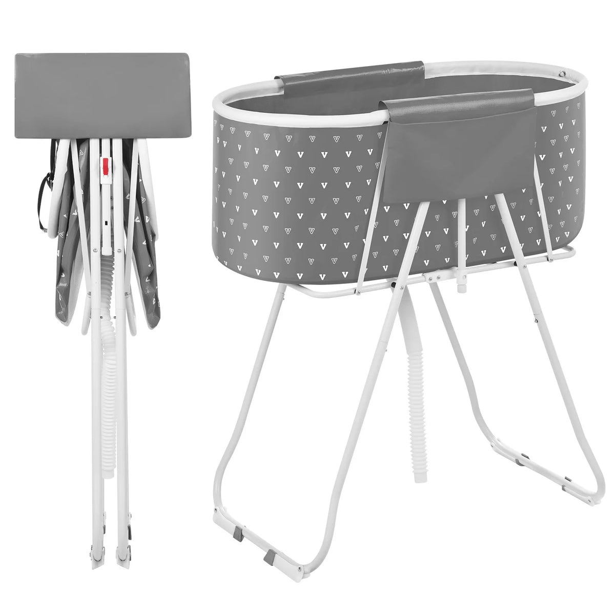 SucceBuy Portable Elevated Dog Bathtub And Foldable Pet Shower Station