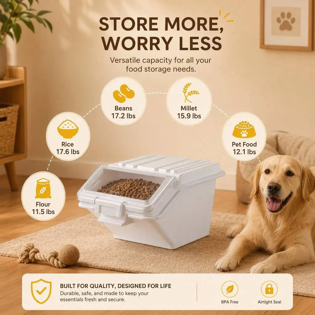 Premium Airtight Dog Food Storage Container With Scoop