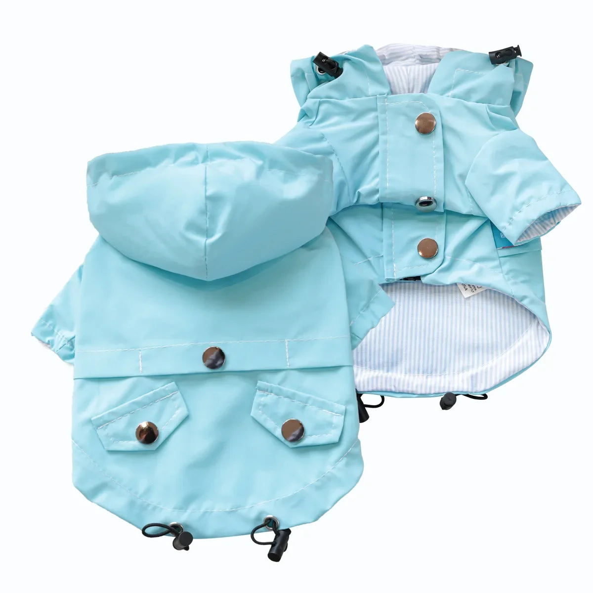 Waterproof Hooded Polyester Dog Raincoat Jacket For Pets