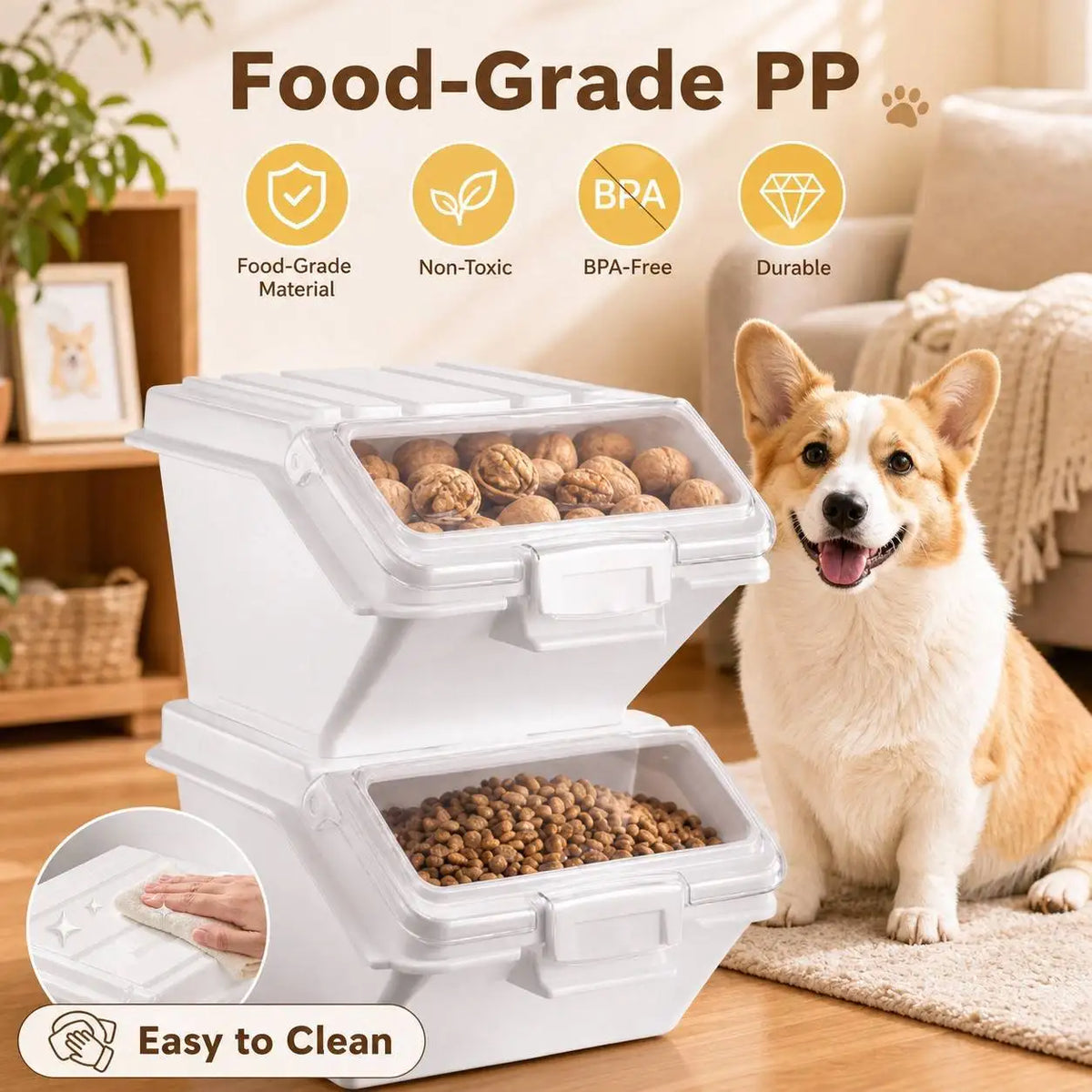 Premium Airtight Dog Food Storage Container With Scoop