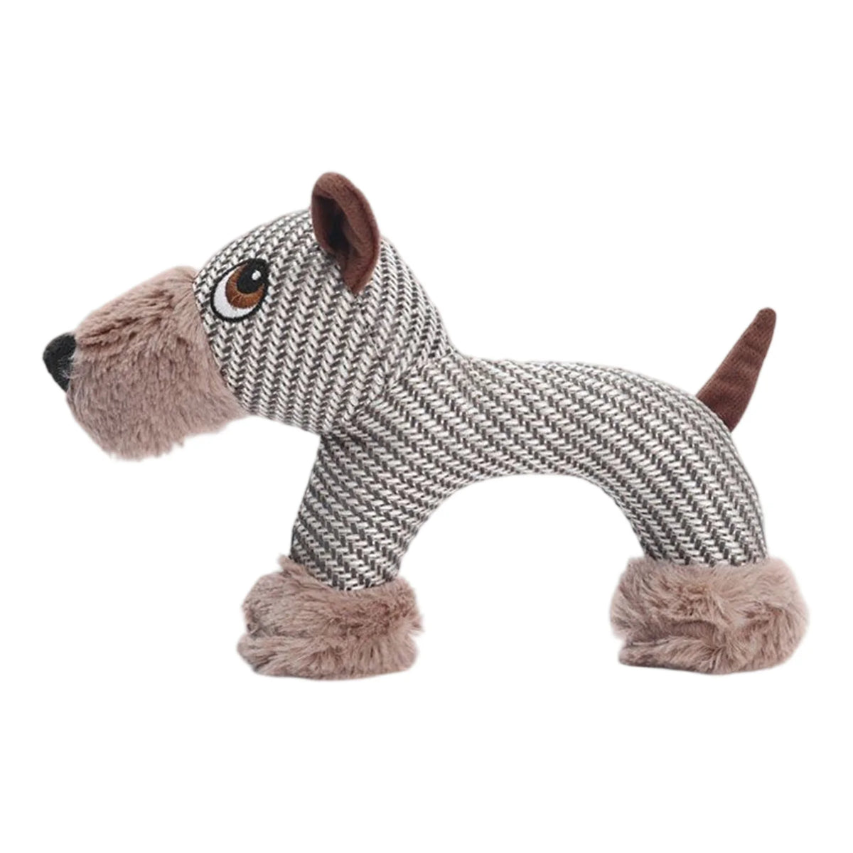Interactive Plush Squeaky Dog Toy With Cute Animal Shape Design