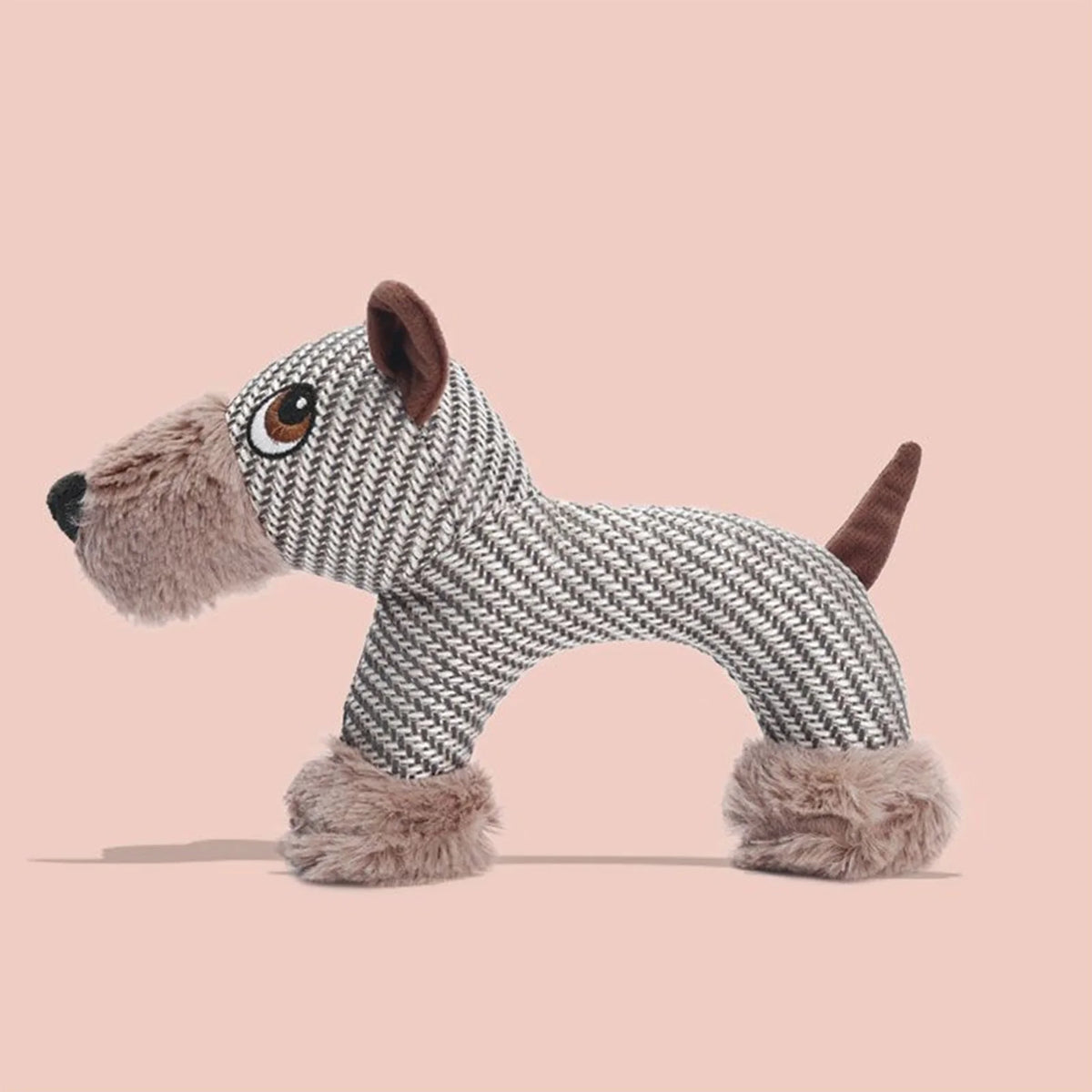 Interactive Plush Squeaky Dog Toy With Cute Animal Shape Design