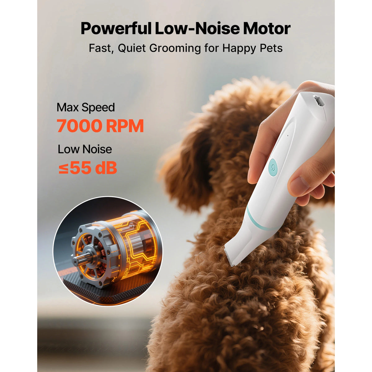 Professional Cordless Rechargeable Dog Grooming Clippers Kit
