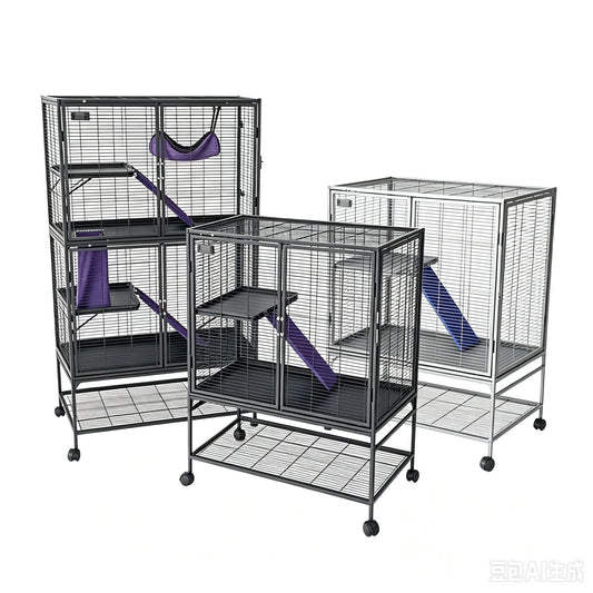 Garvee Rolling Metal Multi Level Small Animal Pet Cage