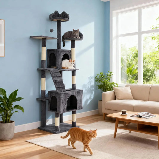 Garvee Heavy Duty Cat Tree Tower With Sisal Scratching Posts