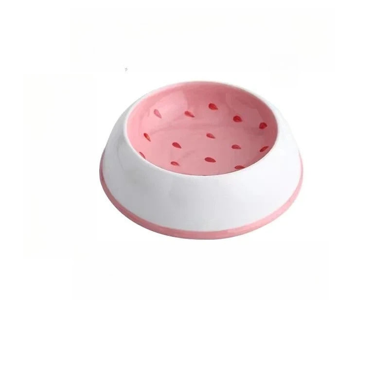 Cute Fruit Pet Ceramic Food Bowl For Cats And Dogs
