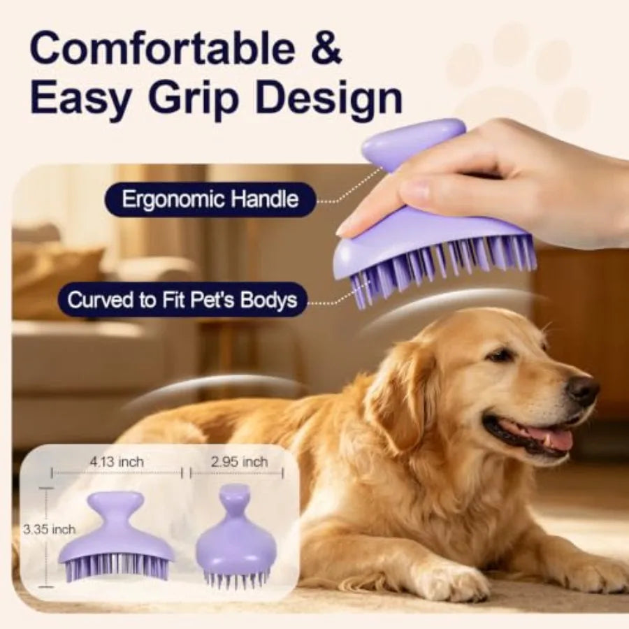 Oleamuo Self Cleaning Dog Scrubber Grooming One Click Hair Release