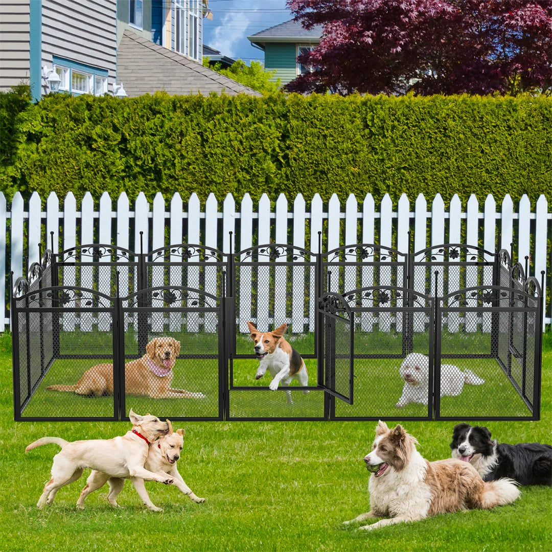 Bingopaw 8 Panel Heavy Duty Metal Dog Playpen Fence