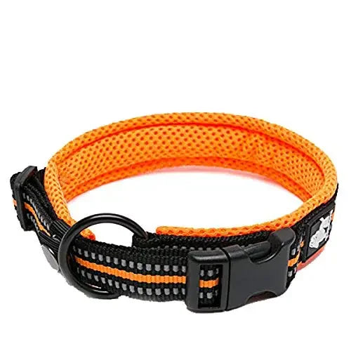 TrueLove Padded Reflective Nylon Adjustable Dog Cat Collar