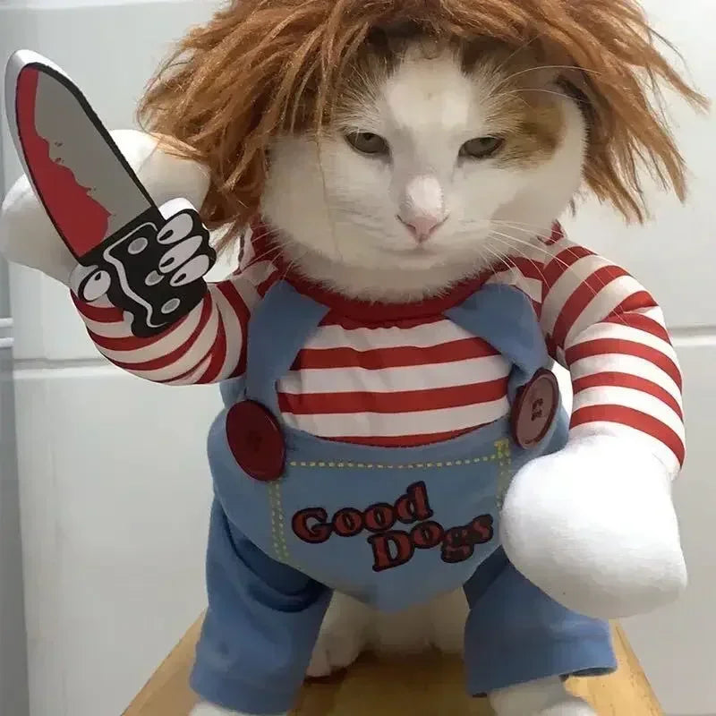 Chucky Inspired Halloween Pet Costume For Dogs And Cats