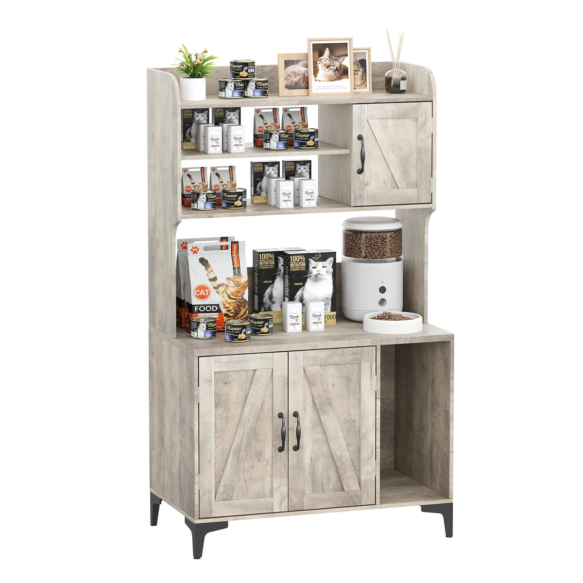 EliteZ Cat Litter Box Enclosure Cabinet With Storage