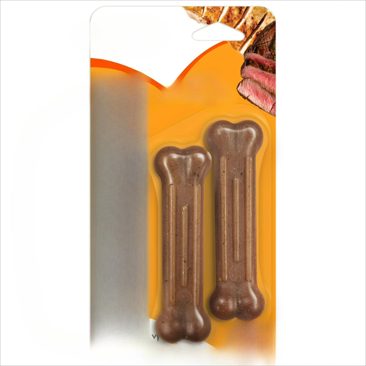 Strong Chew Textured Nylon Bone Dog Toy With Real Beef Blend