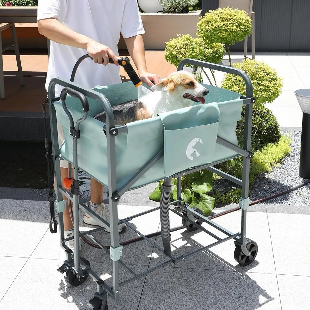 Garvee Portable Pet Grooming Bath Drying Rack With Mesh Brackets