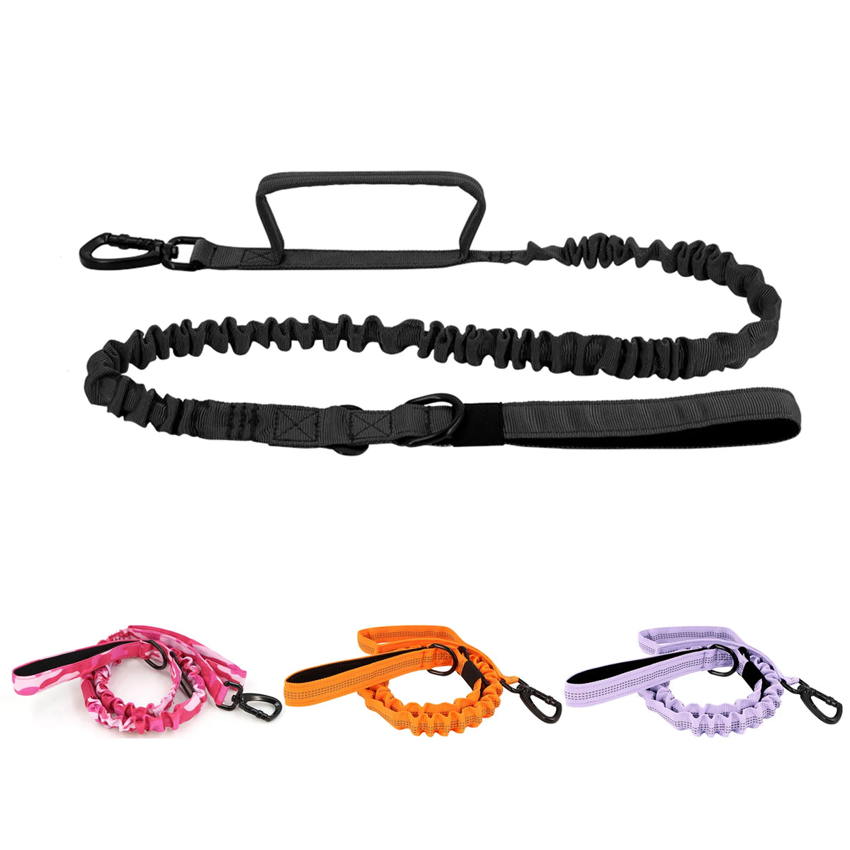 Petravel Military Dog Leash Adjustable Quick Release Dual Handle Nylon