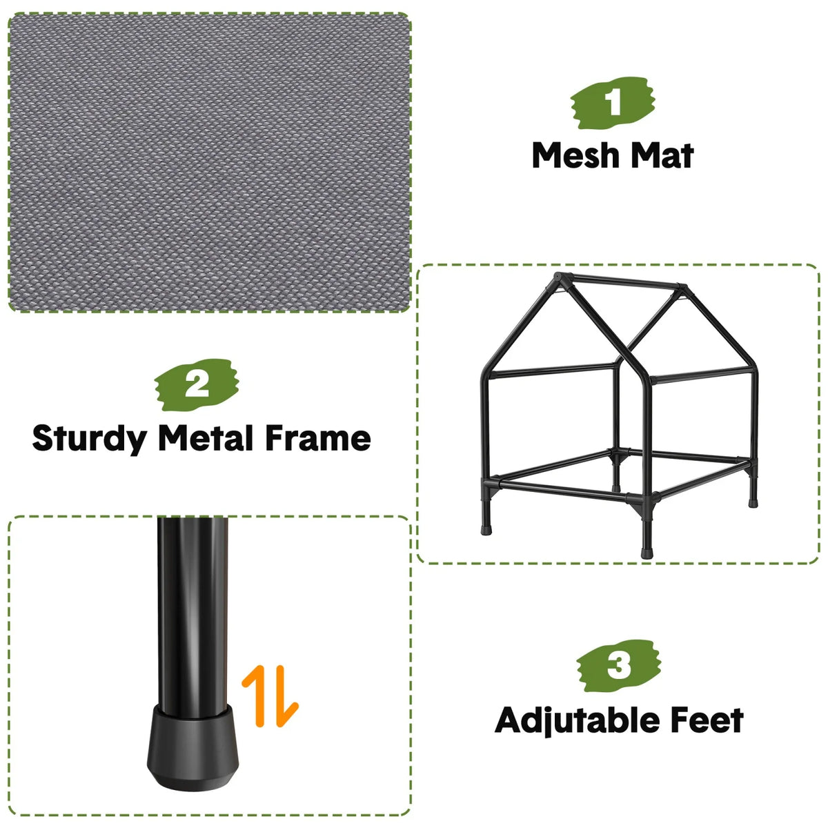 HiMISS Weatherproof Elevated Dog House For Outdoor Indoor