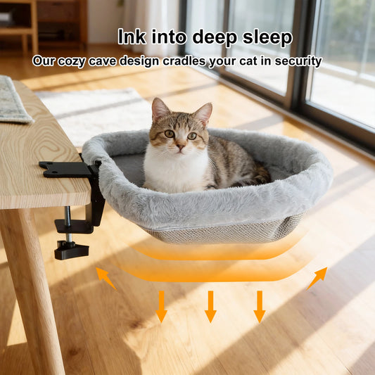 CWV Foldable Semi Circular Cat Desk Bed Hammock Perch