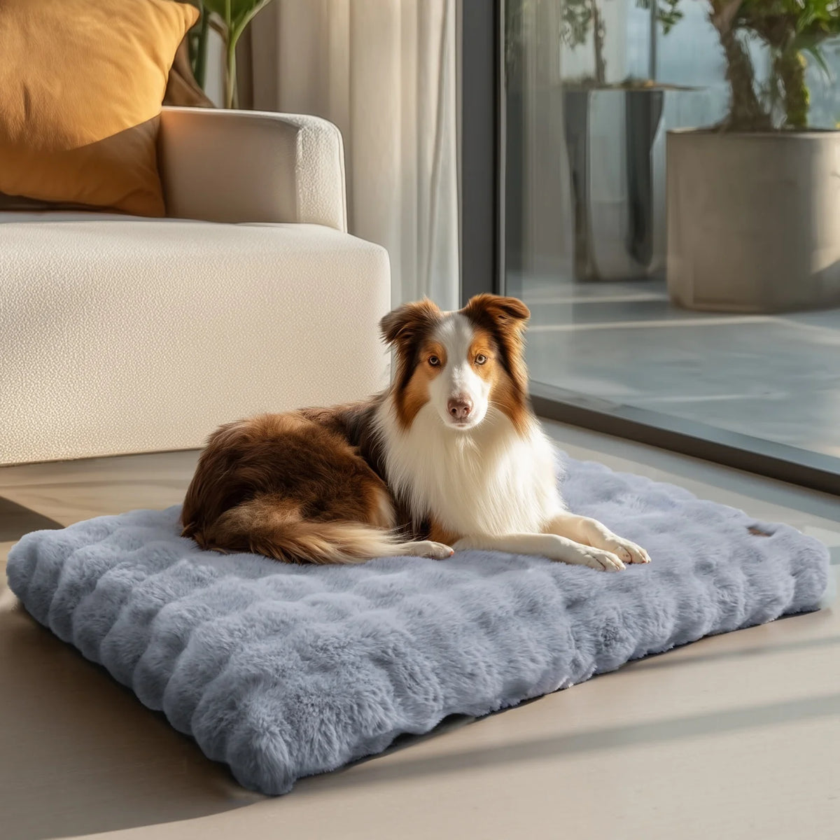 Bingopaw Ultra Soft Plush Dog Bed With Thick Comfort Foam