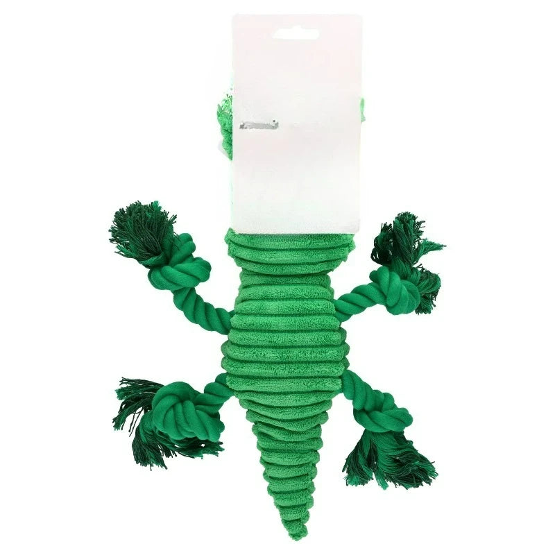 Durable Plush Alligator Dog Toy With Squeaker For Chewers