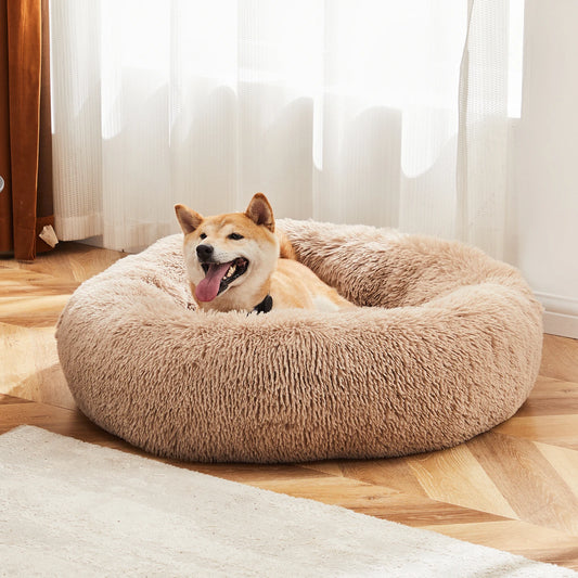 JHK Premium Calming Dog Bed With Soft Washable Faux Fur