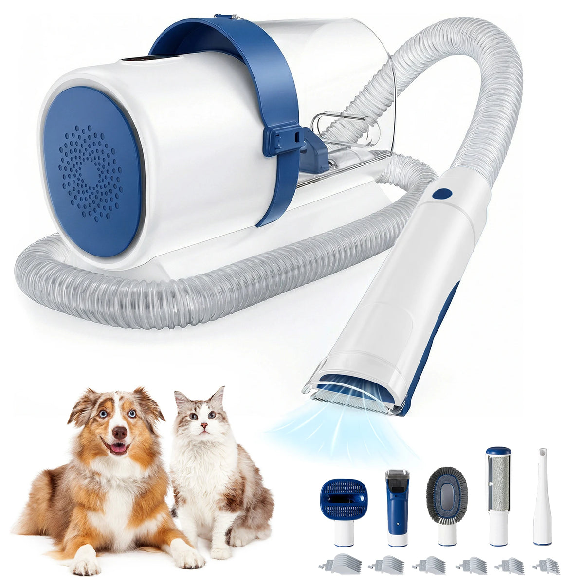 Sweetcrispy Professional Pet Grooming Vacuum Clipper Kit Low Noise